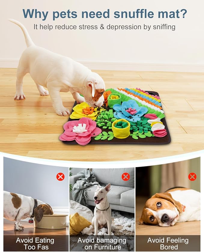 Snuffle Mat for Dogs, 20in Interactive Dog Puzzle for Medium & Large