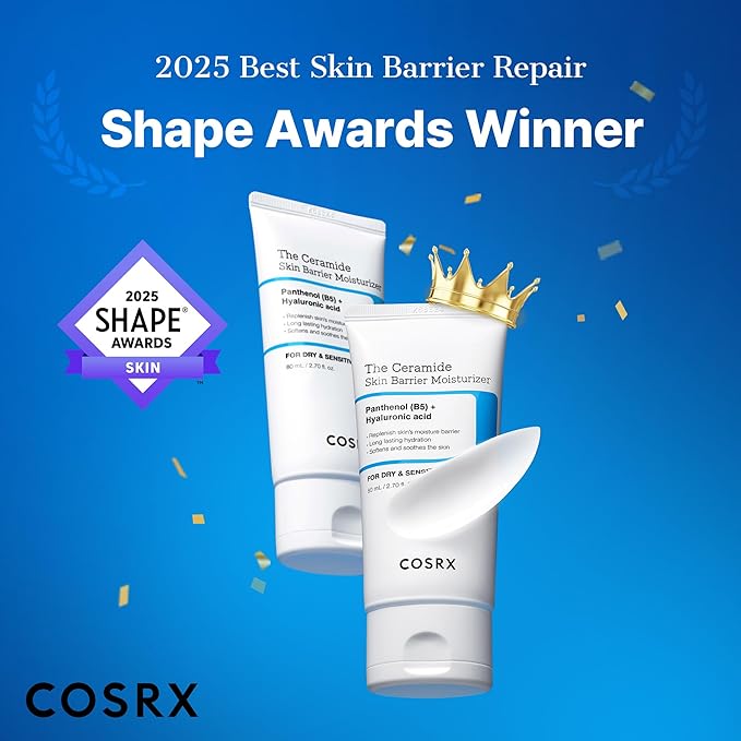 COSRX Ceramide Skin Barrier Moisturizer for Face with 7 Ceramides, Hyaluronic Acid & Panthenol for All Skin Types, 2.7 fl.oz, Korean Skin Care, Stocking stuffers for women