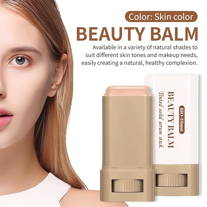 Tinted Solid Serum Foundation Stick – Skin Color | Lightweight Buildable Coverage, Natural Finish, 20g Travel-Friendly Makeup Stick for All Skin Types (Skin Color Shade)