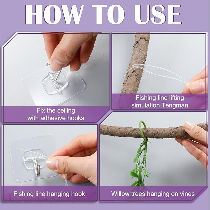 Wisteria Hanging Vines Flowers, Fairy Classroom Ceiling Decor | Artificial Greenery for Enchanted Parties, Purple Pink White Strands for Indoor Outdoor Garden, DIY Ceiling Decoration Set