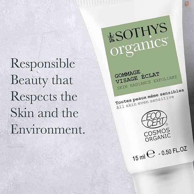 SOTHYS Skin Radiance Exfoliant | Gentle Organic Face Scrub for Exfoliating, Formulated for All Skin Types, Even Sensitive | Vegan Formula for Radiant Skin
