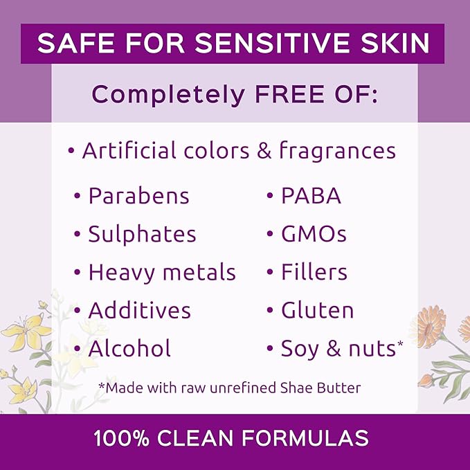 BODY LOTION for Dry & Sensitive Skin. Available in Unscented OR Lavender Chamomile 4 oz (Lavender Chamomile)