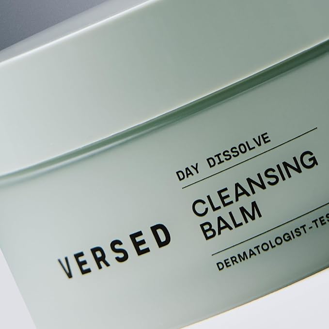 Versed Day Dissolve Cleansing Balm - Makeup Melting Balm Infused with Vitamin E + Eucalyptus Oil to Calm Skin - Oil Based Double Cleanser with Avocado + Jojoba (2.3 oz)