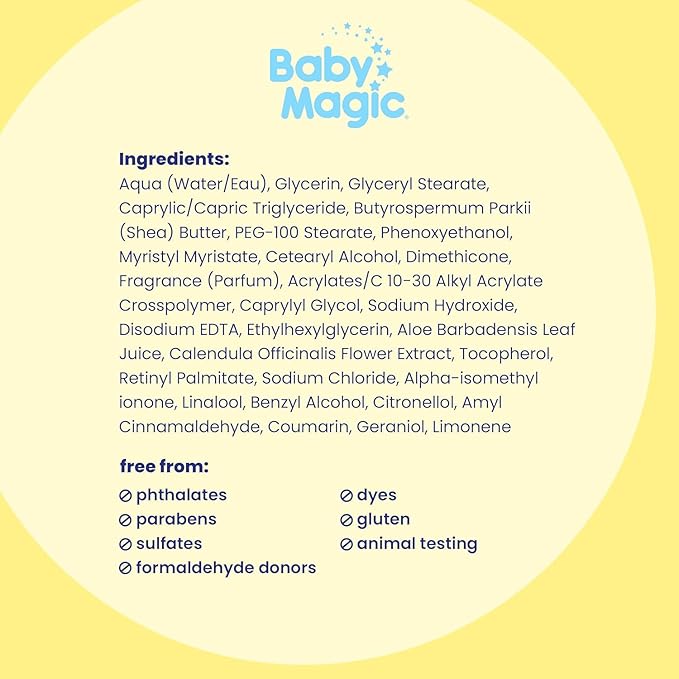 Baby Magic Creamy Whipped Butter, Soft Powder Scent, Helps Keep Skin Feeling Healthy and Baby Soft, Hypoallergenic, 8.4 fl oz.