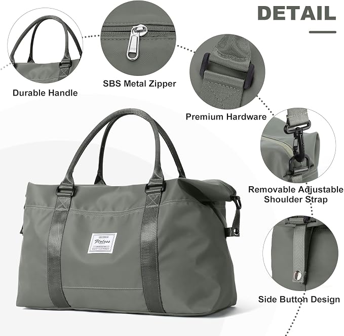 Travel Duffel Bag, Carry On Overnight Weekender Bags for Women | Travel Bag with Wet Pocket & Trolley Sleeve, For Spirit Airlines 18x14x8 Personal Item Bag