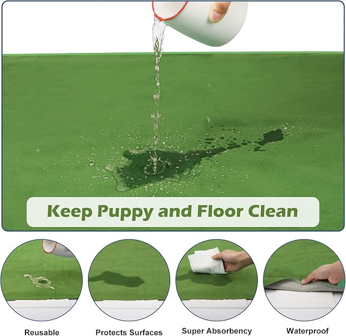 Washable Pee Pads for Dogs 72"x72" Reusable Dog Pads Extra Large Upgrade Non-Slip Dog Pee Pads Heavy Absorbency Puppy Pee Pads Quick Dry Whelping Pads/Waterproof Puppy Training Pad