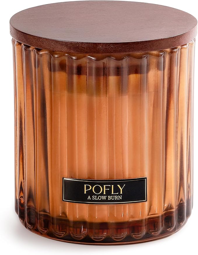 Salted Caramel Scented Candle with Crackling Wood Wick, Hand Poured Soy Wax Candle, Long Lasting Aromatherapy Candle for Home, Housewarming Gifts New Home, 5.29 Oz