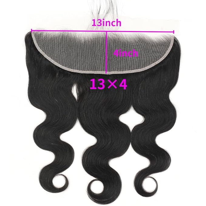 13x4 Skinlike HD Lace Frontal Closure Body Wave Human Hair Ear to Ear Frontal 14inch Brazilian Straight Virgin Hair Pre Plucked Natural Hairline Nature Black