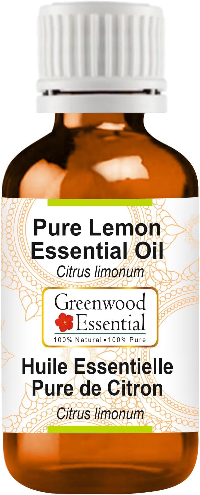 Greenwood Essential Pure Lemon Essential Oil (Citrus limonum) Steam Distilled 15ml (0.50 oz)