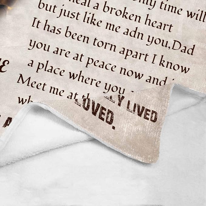 Custom Memorial Blanket with Photo - Sympathy Gift for Loss of Loved One