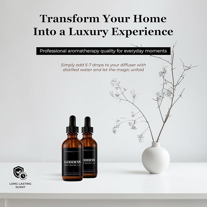Mavwicks Diffuser Oil (Goddess) – 2oz Premium Essential Oil Blend for Aromatherapy Diffusers, Long-Lasting Luxury Home Fragrance for Living Room, Bedroom, Office, Bathroom & Hotel