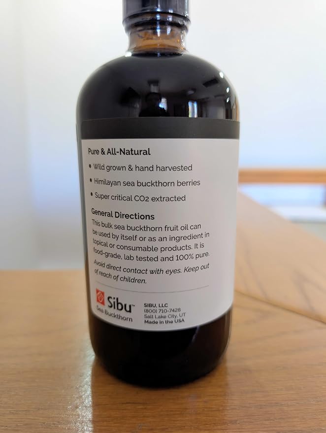 sibu Premium Himalayan Omega 7 Sea Buckthorn Fruit Oil, 16 oz