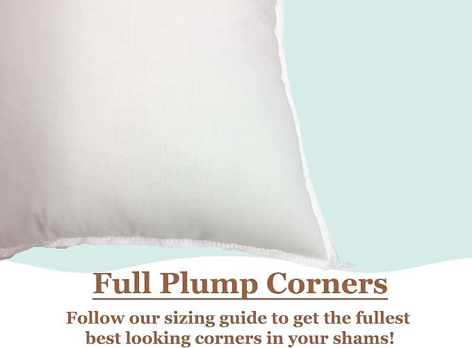 Pillowflex Synthetic Down Pillow Insert 21x31 in - Karate Chop Pillow | Oversized Queen Sham Form, Plush Polyester Cotton Blend, Cloud-Like Comfort, Clump-Resistant Fill, Smooth Elegant Finish