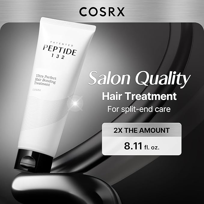 COSRX PEPTIDE 132 Hair Bonding Repair Treatment - Deep Conditioner Hair Mask for Damaged, Dry Hair, Repairs Breakage & Split Ends, For All Hair Types – 8.11 fl oz