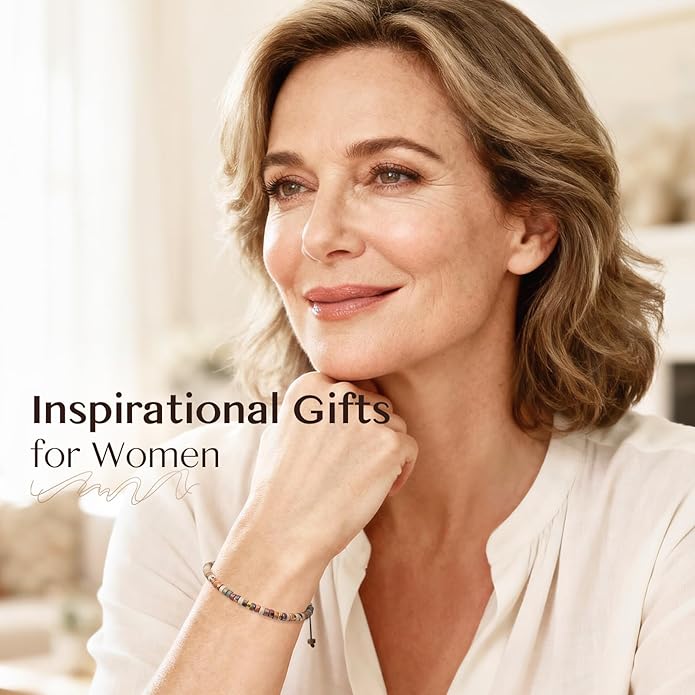 Inspirational Gifts Bracelets for Women: Valentines Mothers Day Birthday Gifts for Women Friends Sister Mom - Healing Natural Stone Beads Bracelets Thinking of you Get Well Soon Gift for Women