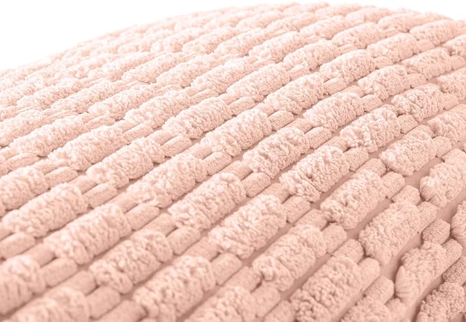 Fancy Homi Decorative Throw Pillow Covers for Bed Couch Bedroom Bench, Soft Corduroy Solid Pillow Case, Rustic Farmhouse Boho Room Decor,36" x 14" (Pack of 1),Blush Pink