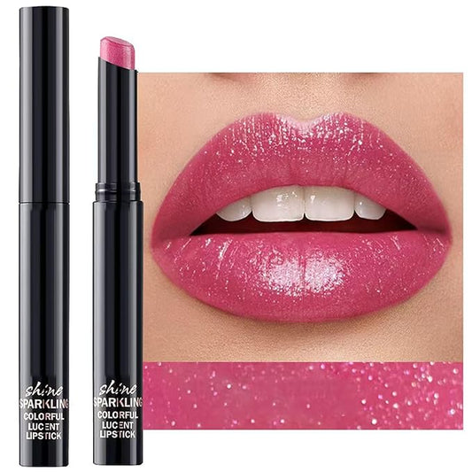 Lipstick For Women Matte Nude Glitter Highly Pigmented Moisturizing Lip stick Hypoallergenic Waterproof Long Lasting Lipsticks Quick Makeup Lightweight Portable Magenta # 09