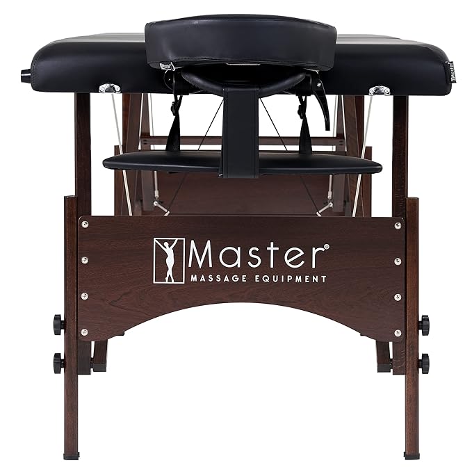 Master Massage Argo Black Portable Massage Table Package (Ambient Lighting System)