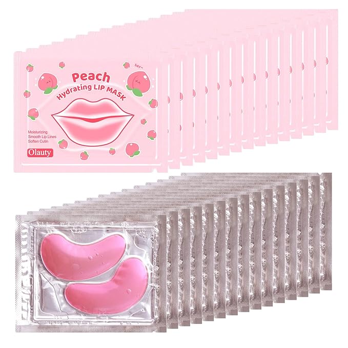 30 Pairs Lip Mask & Eye Mask, Under Eye Patches, Anti Wrinkle Patches for Lip, Reducing Dark Circles, Mothers Day Gifts, Hangover Kit, Teacher Appreciation Gifts, Bulk Gifts, Bachelorette Party Favors