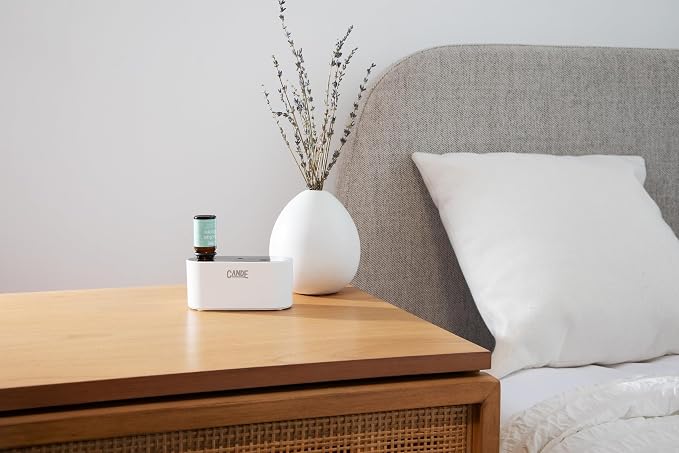 CE CRAFT Waterless Travel Diffuser Gift Set - Rechargeable Diffuser for Aromatherapy - Includes 3 Fragrance Oils - Fragrance Dispenser for Office and Home - Bakery, White