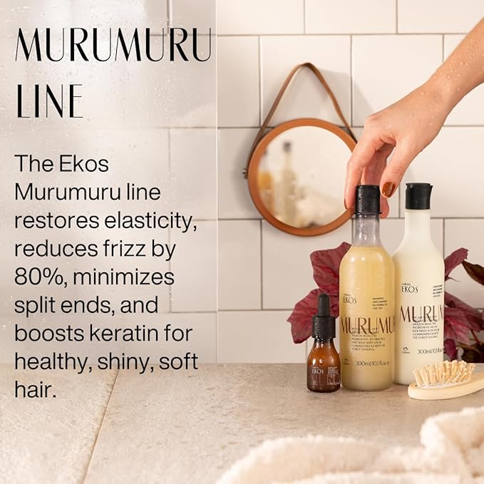natura Ekos Murumuru Reconstruction Hair Mask - Reduce Breakage & Rebuild Hair Fiber - Intensely Repairs & Protects From Damage -Deep Hydration - Vegan & Cruelty-Free Hair Care - 200g