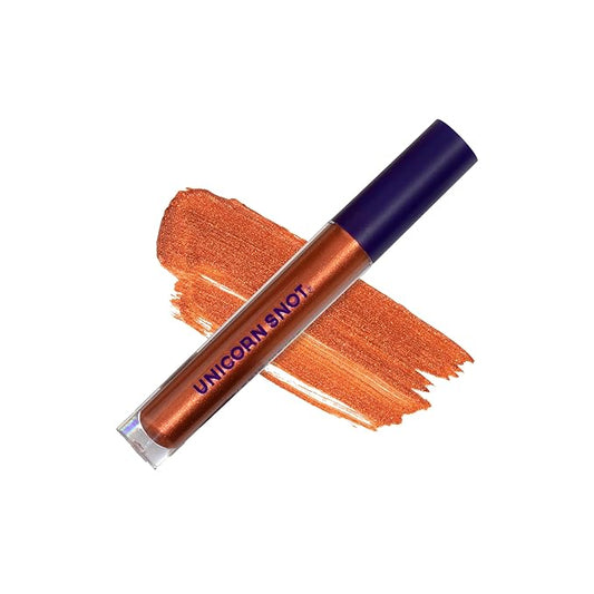 UNICORN SNOT Liquid Metal Lip Paint | Intense Pigment, Non-drying, Metallic Lip Color Makeup for Holiday, Stocking Stuffers, Christmas Gift | Vegan & Cruelty-free Lip Makeup - RUST (Bright Copper)