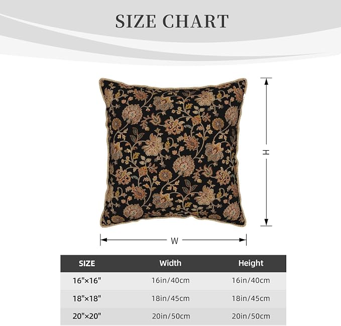 Vintage Tapestry Velvet Pillow Covers 20x20 In Black Brown Bohemian Boho Carpet Throw Pillows for Couch Soft Cushion Covers Rustic Retro Rug Pillow Cases for Sofa Bed Living Room Outdoor Pillowcase
