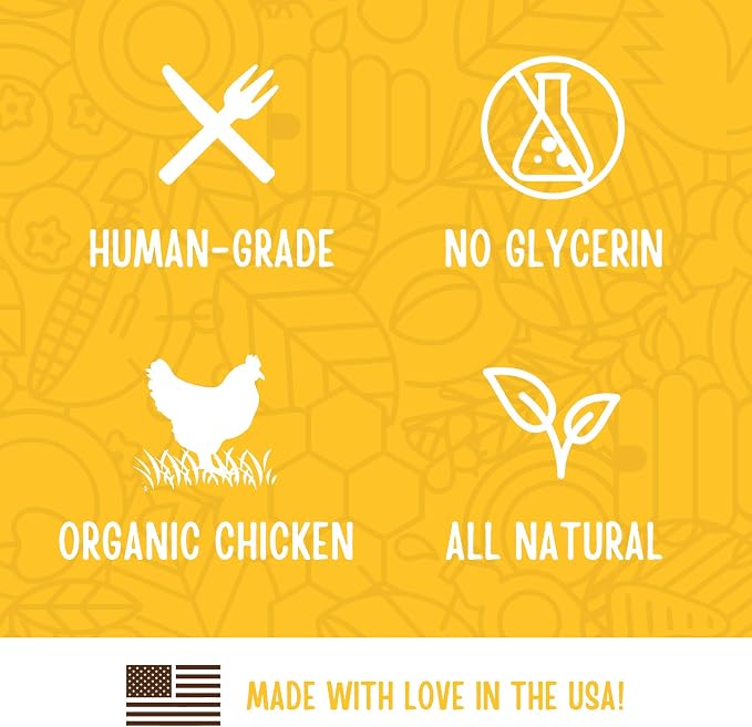 Full Moon USDA Organic Chicken Training Treats Healthy All Natural Dog Treats Human Grade 175 Treats 6 Ounce (Pack of 1) | Organic Chicken, Human Grade, No corn, No wheat, No soy, Glycerin Free, Made in the USA