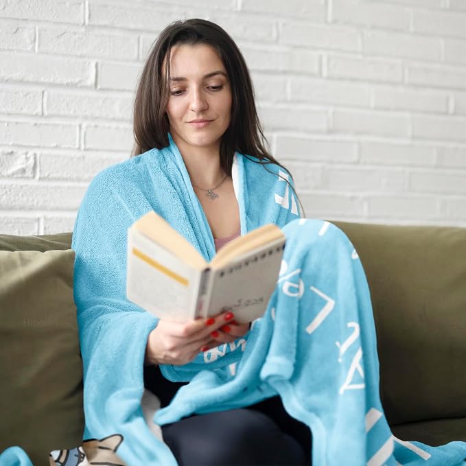 Get Well Gifts for Women/Men After Surgery Blue Blanket 50"x60" | Feel Better/Get Well Soon Gifts for Women, Surgery Recovery Gift for Men, at Least You Dont Have to Wear A Cone