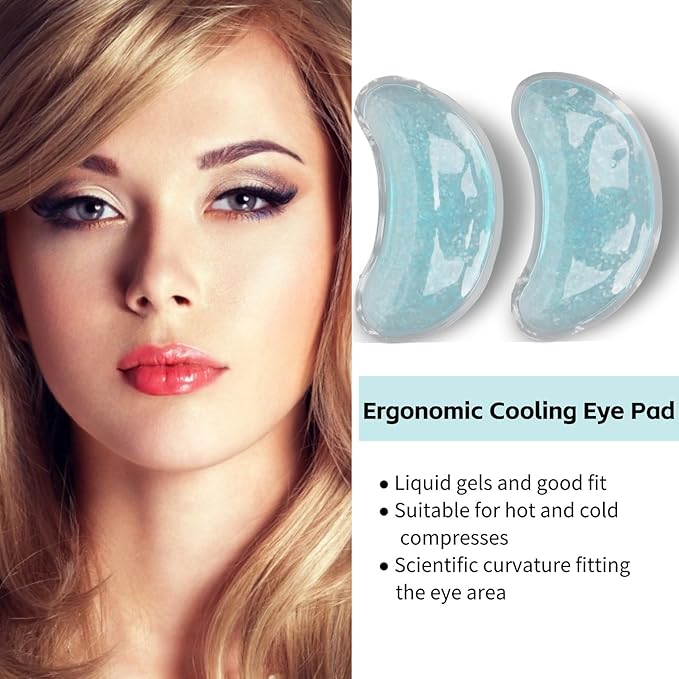 Under Eye Pads,Cooling Gel Eye Reusable Cold Eye for Puffy Eyes, Gel Ice Pack Cooling Eye Pads and Under Eye Patches for Redness and Eye Relax