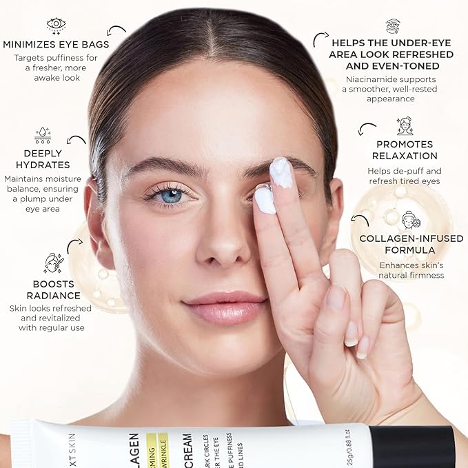 CONTEXT SKIN Collagen Eye Cream - Hydrating Under Eye Treatment for Dark Circles & Puffiness - Anti-Aging Formula that Firms, Smooths Fine Lines & Revitalizes - 0.88 Fl oz Jar