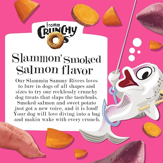Fromm Crunchy Os Slammon' Smoked Salmon Dog Treats - Salmon Recipe - 6 oz