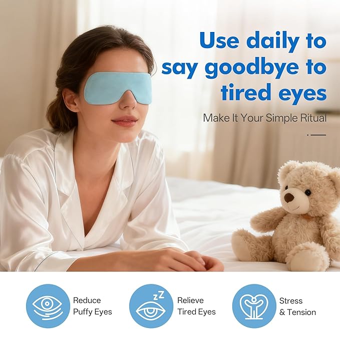 Disposable Cooling Eye Mask for Puffy Eyes, Cold Eye Mask for Eyes Tension Stress Relief, Eye Ice Pack for Cold Compress, 10 Packs