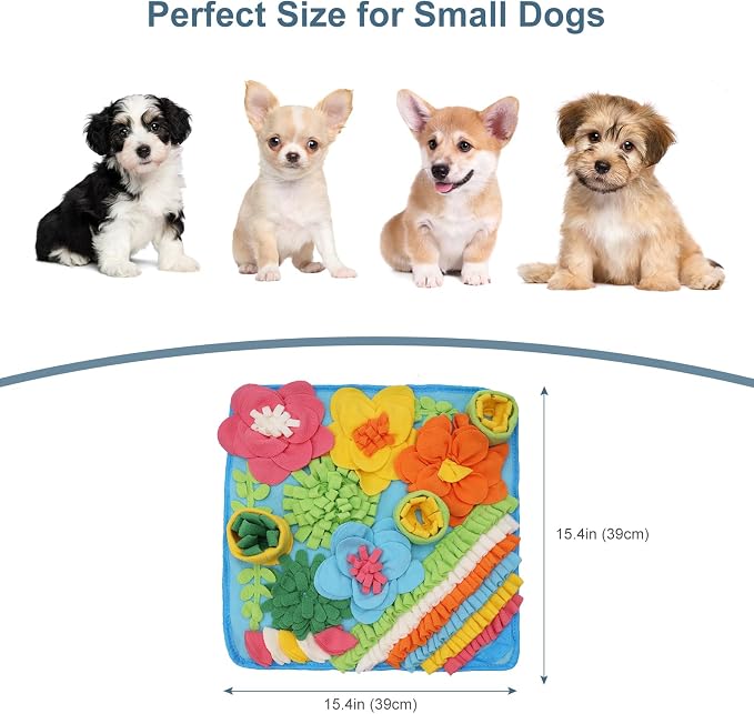 Snuffle Mat for Dogs, 15.4in Felt Wool for Small/Medium Pet Puzzle