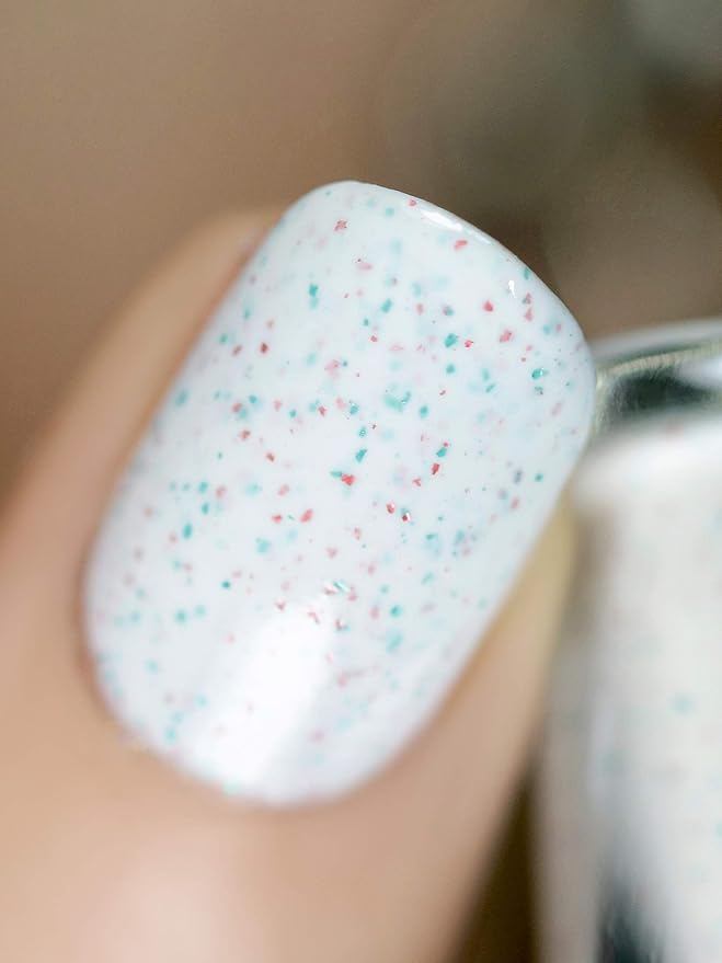 ILNP Christmas Cookie - Creamy White Speckled Nail Polish, Chip Resistant, 7-Free, Non-Toxic, Vegan, Cruelty Free, 12ml