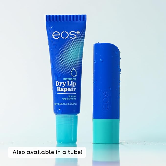 eos The Hero Lip Repair, 24HR Moisture for Severely Dry Lips, Natural Strawberry Extract, Hypoallergenic Moisturizing Lip Balm, 0.14 oz, 2-Pack