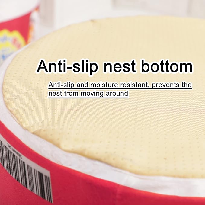 寵幸 Ramen Noodle Cat Bed, Soft Warm Washable for Cats Dogs | Creative Pet Nest, Indoor Use, Removable Cushion, Multi-Size Fit, Dog & Cat Dual Use