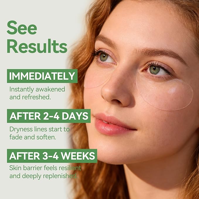 Tintark Marine Renewal 1 Hydrogel Under Eye Patches (28 Pairs), Oceanic Barrier Recovery & Deep Hydration Eye Mask with Kelp Ferment, Ectoin & Ceramides - Soothing Treatment for All Skin Types