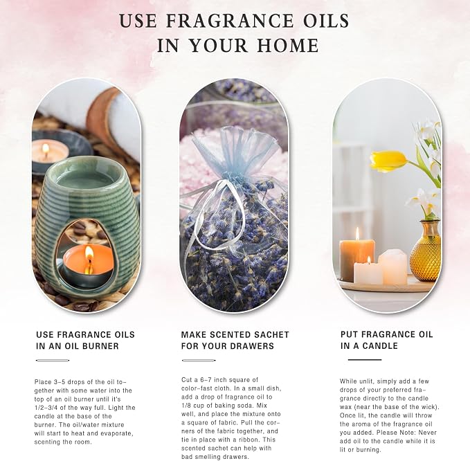 PHATOIL 3.38FL.OZ Litchi Fragrance Oils for Aromatherapy, Essential Oils for Diffusers for Home, Perfect for Diffuser, Yoga, Skin Care, DIY Candle and Soap Making - 100ml