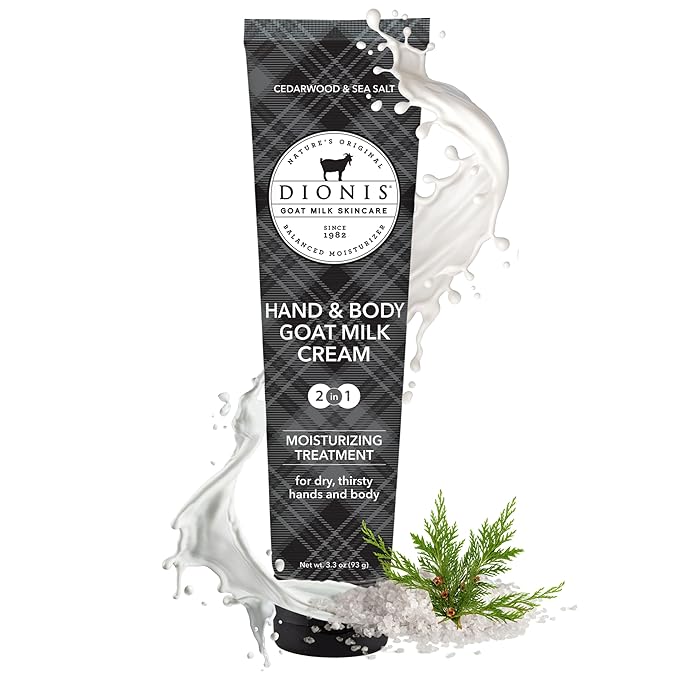 Dionis Goat Milk Hand & Body Cream Cedarwood & Sea Salt 3.3oz (Pack of 1)