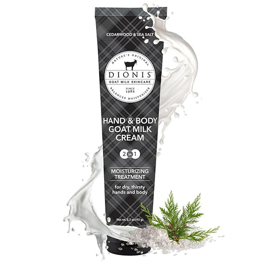 Dionis Goat Milk Hand & Body Cream Cedarwood & Sea Salt 3.3oz (Pack of 1)