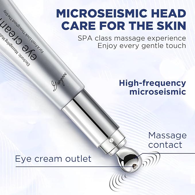 Under Eye Cream With Multi-Peptide Firming & Retinol & Caffeine & Niacinamide for Dark Circles, Puffiness Puffy Bags & Wrinkles Fine Lines Under Eyes, Electric Wrinkle Eraser Massaging Eye Serum 20ML