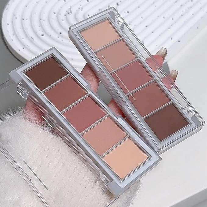 Mini Matte Rose Nude Eyeshadow Palette – Dusty Rose, Mauve Pink & Cocoa Brown Neutral Eye Shadow, High-Pigment Blendable Long-Lasting Soft Glam Pink Brown Makeup for Daily Natural Looks & Mature Eyes