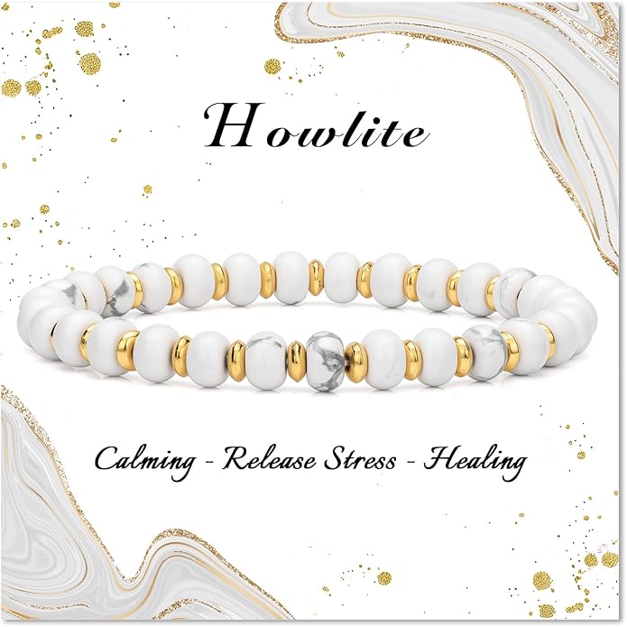 GolbalJew 4 * 6mm Gemstone Rondelle Bead Bracelets for Women Healing Crystal Stone Beads Bracelet Handmade Beaded Spiritual Jewelry Gifts