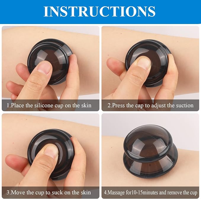 Silicone Cupping Therapy Sets, Cupping Kit for Massage Therapy,Anti Cellulite Cup, for Cellulite Reduction Joint Pain Muscle Pain
