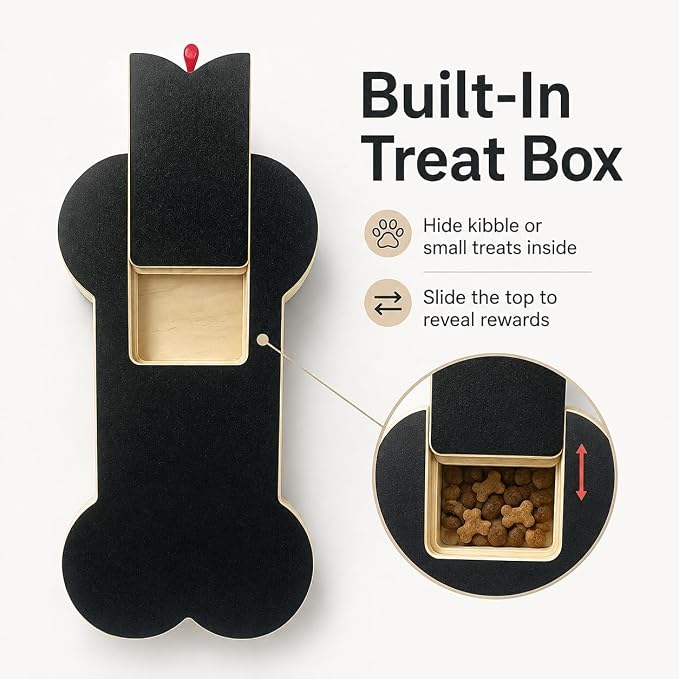 Dog Nail Scratch Board Scratcher Treat Dispenser Non-Slip Nail File Board