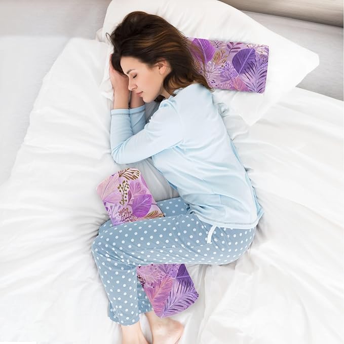 c Neck Roll Pillow Bolster Round Health Memory Foam Long Cervical Cylinder Pillows with Removable Washable Cover for Body Bed Legs Back Yoga