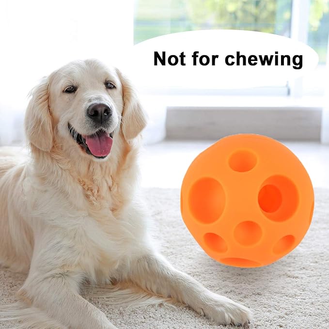 Tricky Treat Ball - Food Dispensing Dog Toy, Soft Rubber 3D Surface, Easy Grip for Small & Medium Dogs