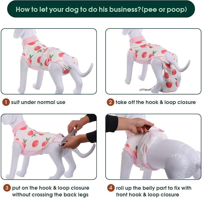 Kuoser Recovery Suit for Dogs Cats, Soft Dog Surgery Suit Female Male Spay | Professional Dog Onesie for Surgery, Substitute E-Collar & Cone, Prevent Licking Dog surgical suit Pet Neuter Suit