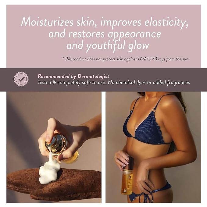 Best Bronze Clear Travel Self Tanner Mousse - Sunless Tanner Foam for Customizable Light, Medium & Dark Tan - Vegan Tanning Mousse & Travel Size (1.7 Fl Oz)